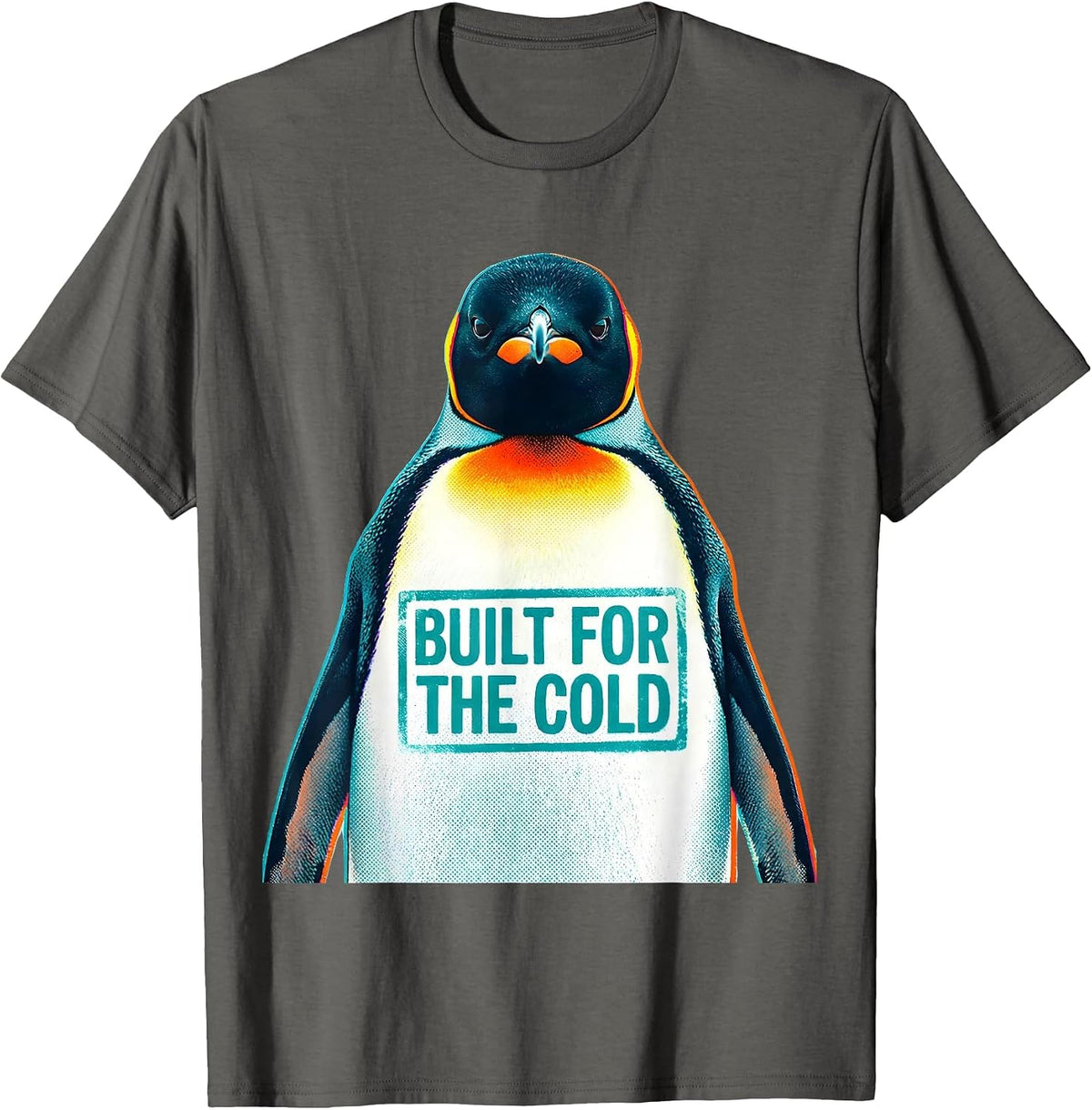 Men's Built for the Cold Penguin Graphic Design T-Shirt - Asphalt Grey