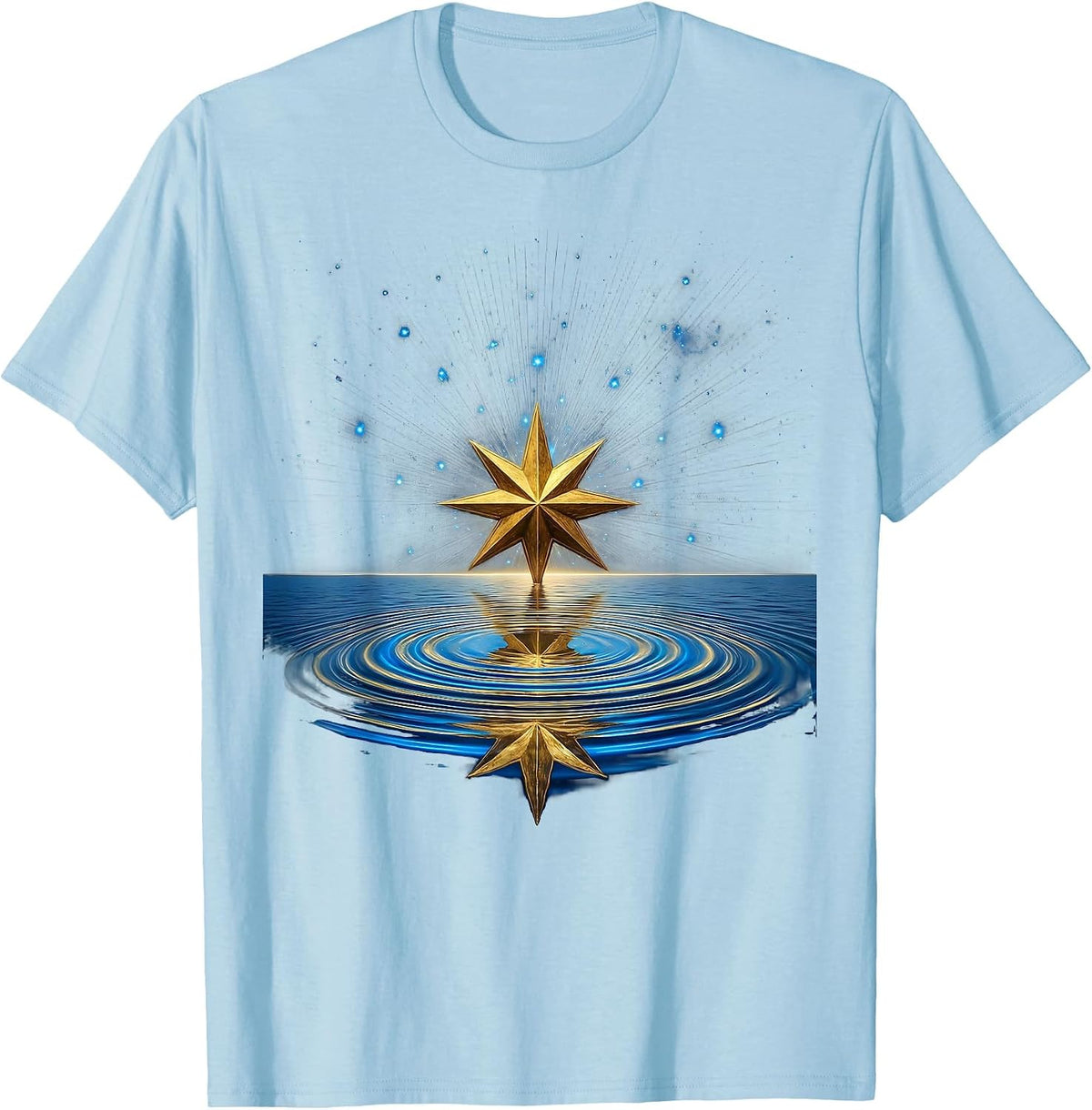 Men's Star Reflected in Still Ocean Graphic T-Shirt - Baby Blue