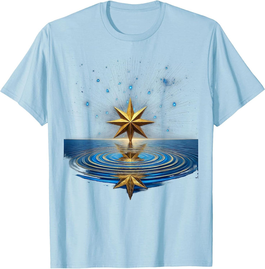 Men's Star Reflected in Still Ocean Graphic T-Shirt - Baby Blue
