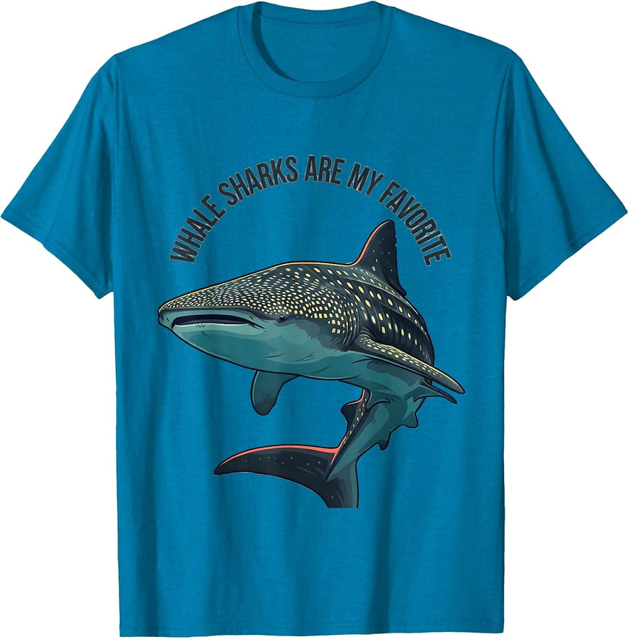 Whale Sharks Are My Favorite Funny Ocean Wildlife Sea Animal T-Shirt - Sapphire Blue