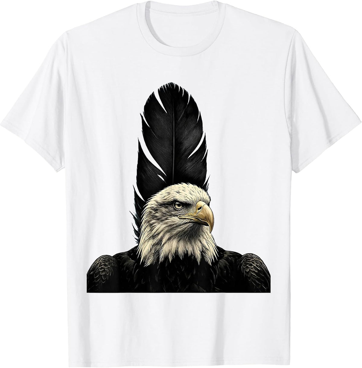 Men's Bald Eagle Minimalist Christian Faith Eagle Lover Gift T-Shirt - White