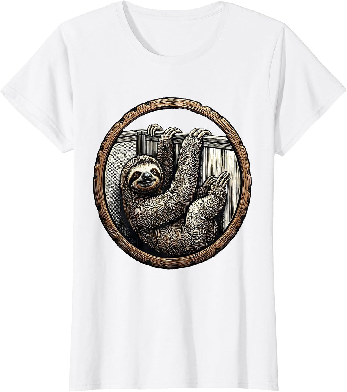 Funny Sloth Office Cubicle Humor Graphic T-Shirt - White