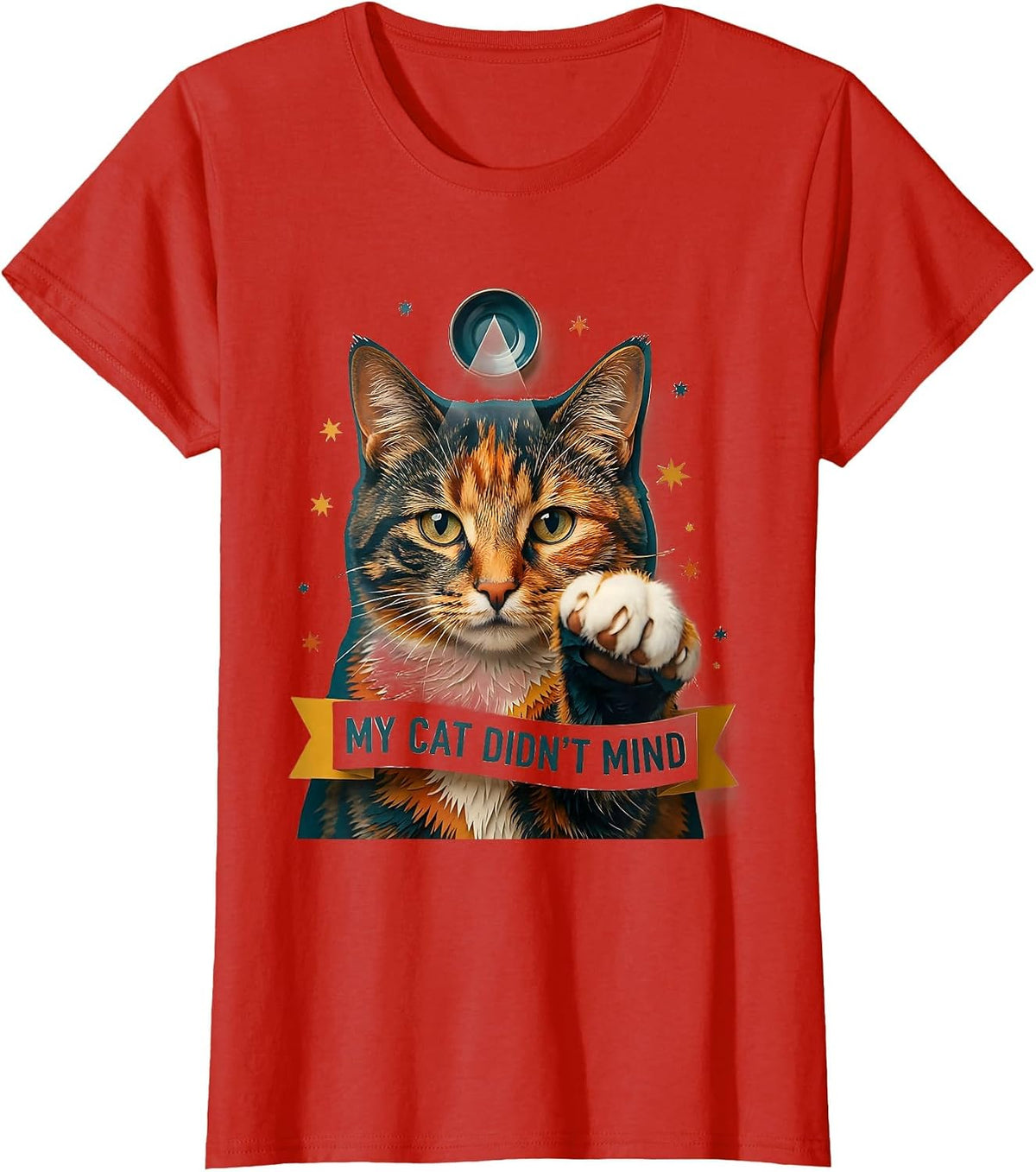 Women's My Cat Didn't Mind Funny Cat UFO Abduction Gift For Cat T-Shirt - Red