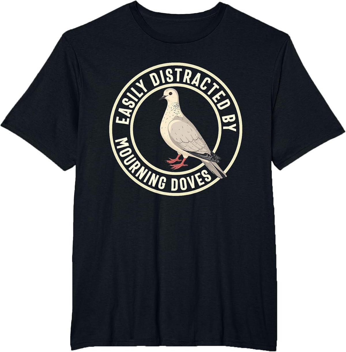 Mourning Dove Bird Lover Women Men Girl Boys Turtle Dove T-Shirt - Black