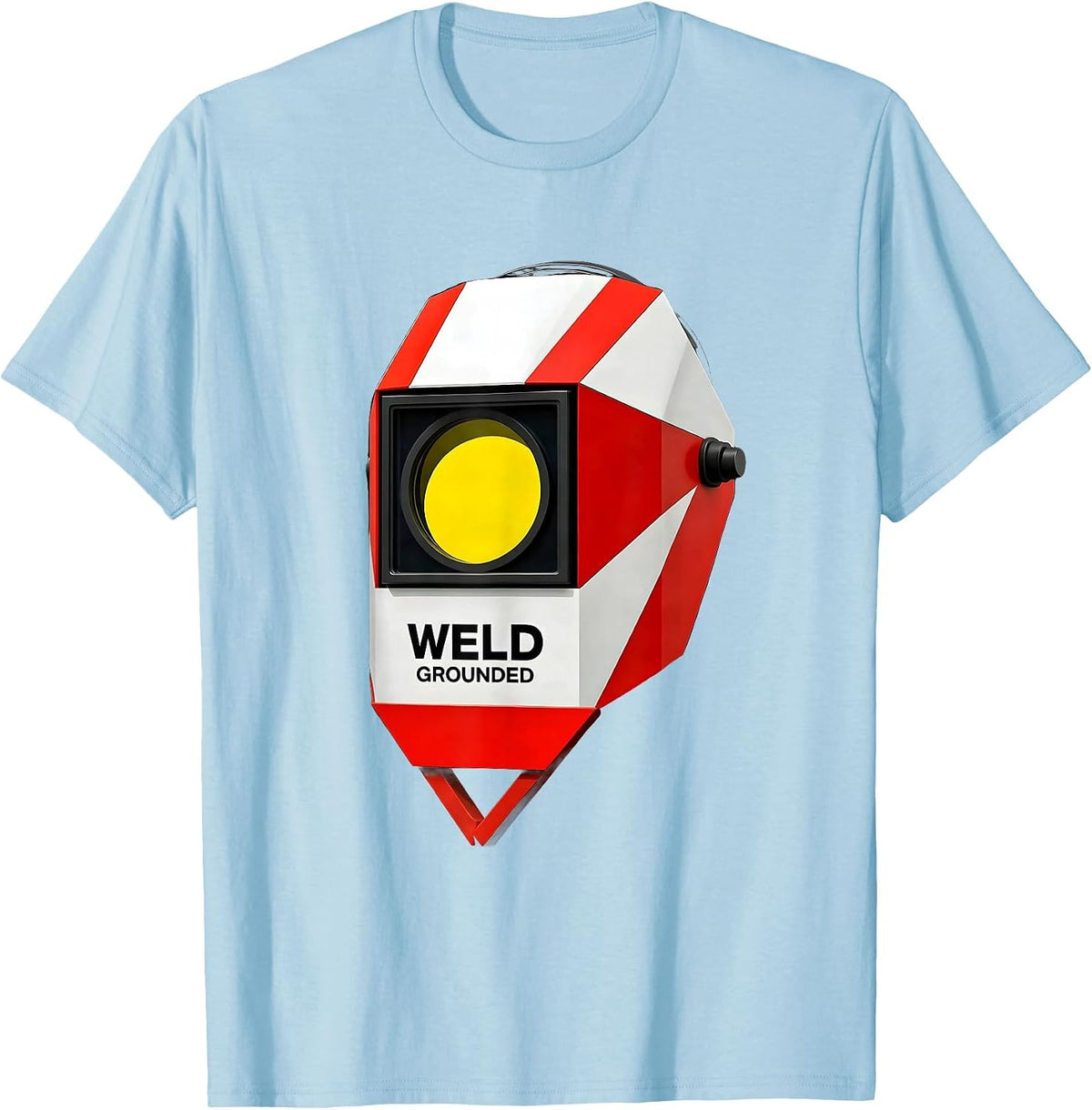 Men's Weld Grounded Bauhaus Modernist Welder Trade Humor Gift T-Shirt - Baby Blue