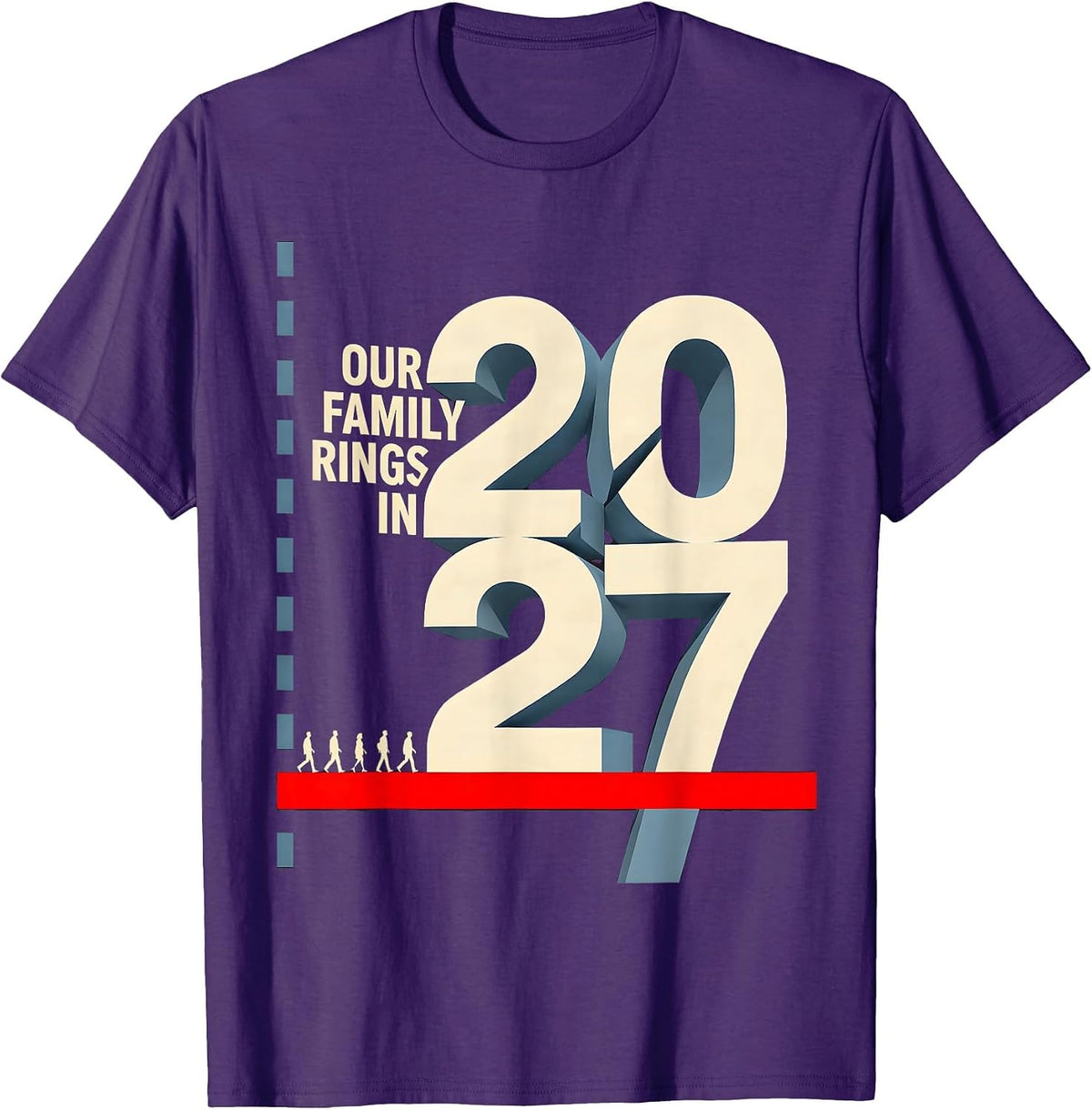 Our Family Rings In 2027 Constructivist Poster Family T-Shirt - Purple