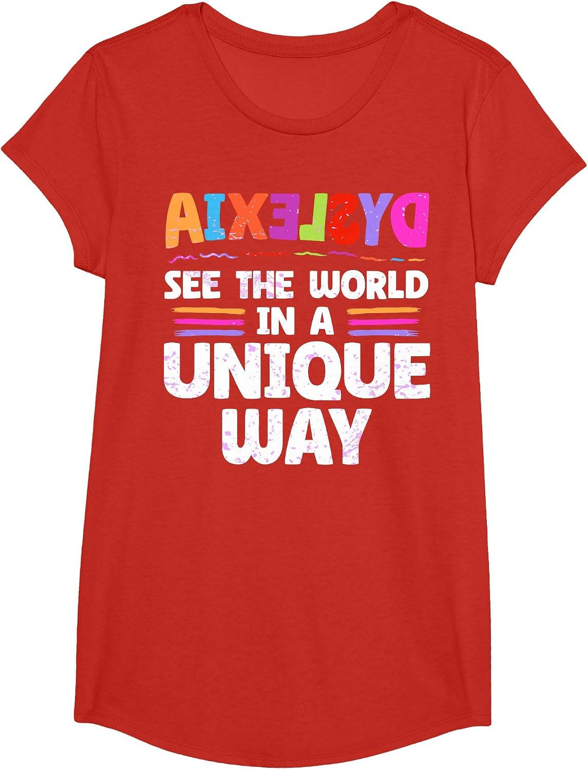 Dyslexic Therapy Dyslexia Teacher Awareness T-Shirt - Girls Red