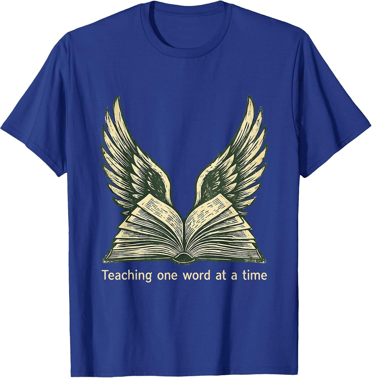 Teaching One Word At A Time English Teacher T-Shirt - Royal Blue