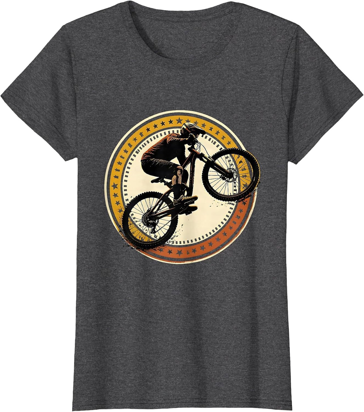 Women's Mountain Bike Crash Seal Biker Humor Gift T-Shirt - Dark Heather Grey