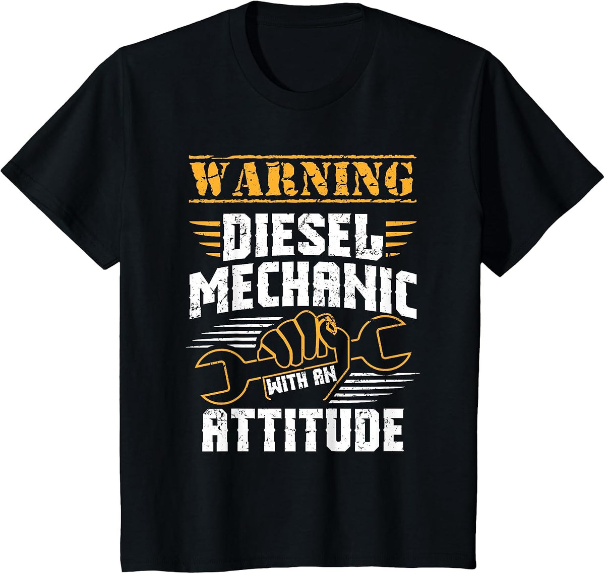 Diesel Mechanic Shirt - Diesel Mechanic with an Attitude T-Shirt - Black