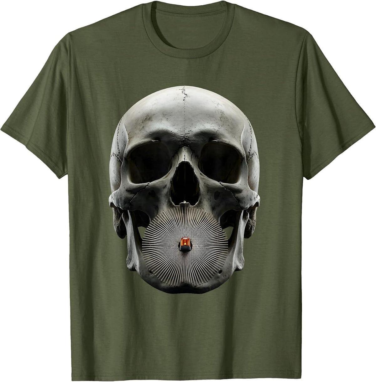 Responder Helmet Noise Halo Funny First Responder Gift T-Shirt - Olive Green