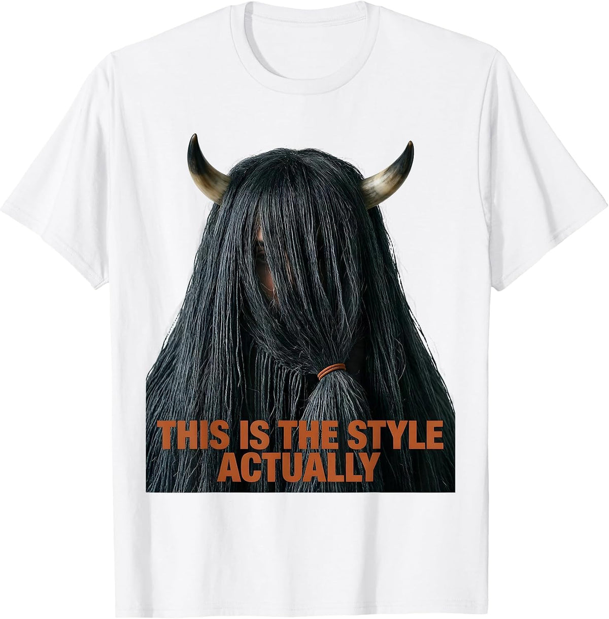 Men's This Is The Style, Actually Funny Highland Cow Sarcastic T-Shirt - White