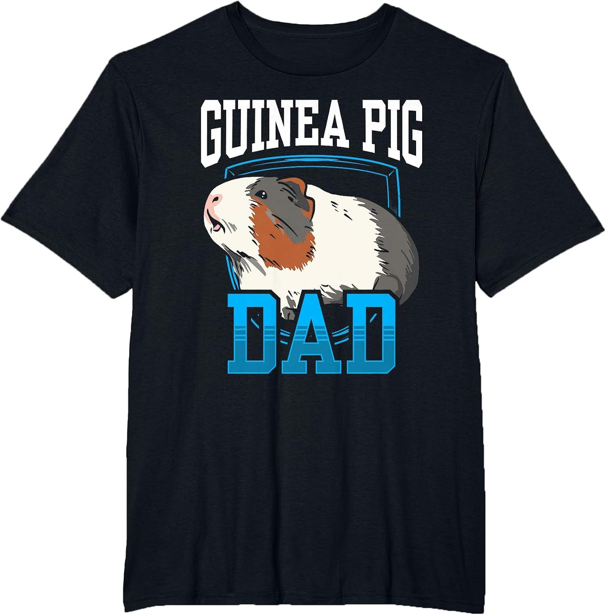 Guinea Pig Dad Pet Lover Animal Cute T-Shirt - Black