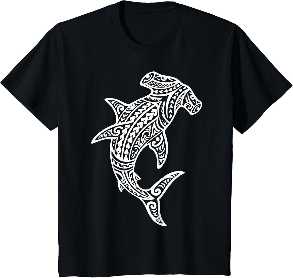 Hammerhead Shark Illustration Ocean T-Shirt - Black