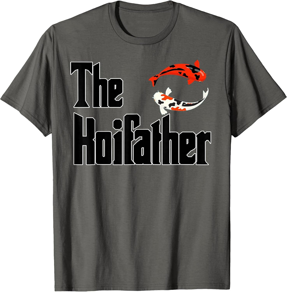 The Koifather Koi Carp Fan T-Shirt - Asphalt Grey