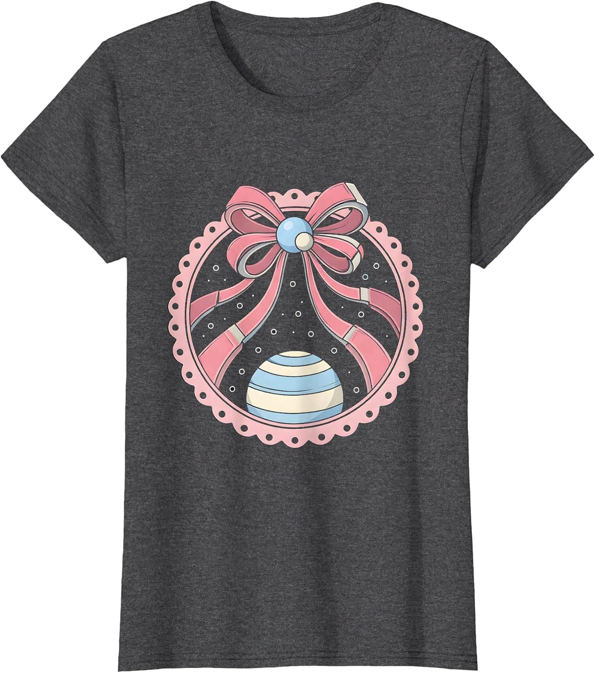Women's Comet Streaking Toward Planet Starfield Design T-Shirt - Dark Heather Grey