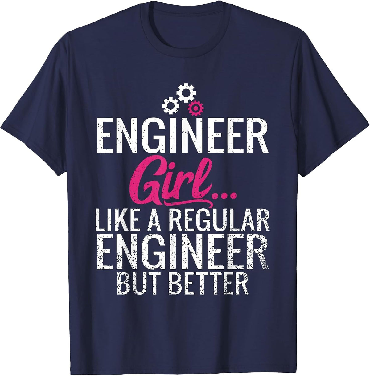 Funny Vintage Mechanical Engineering Student But Better T-Shirt - Navy Blue