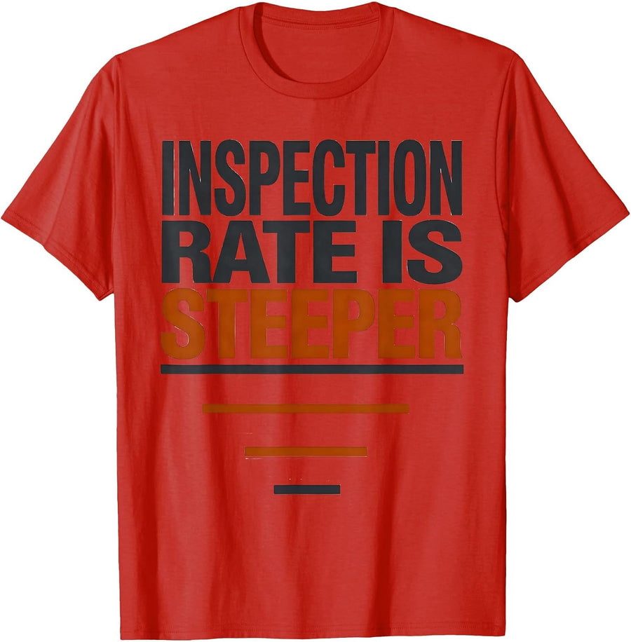 Men's Inspection Rate Is Steeper Funny Plumber Pipefitter T-Shirt - Red