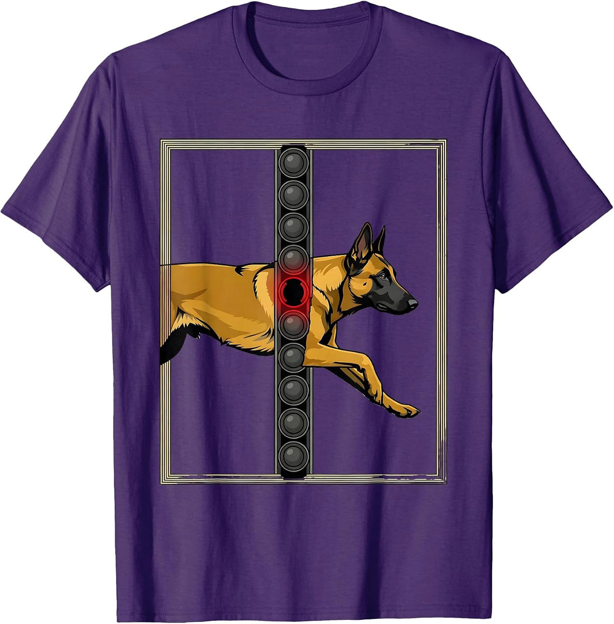 Belgian Malinois Dog Breed Pride Editorial Concept T-Shirt - Purple