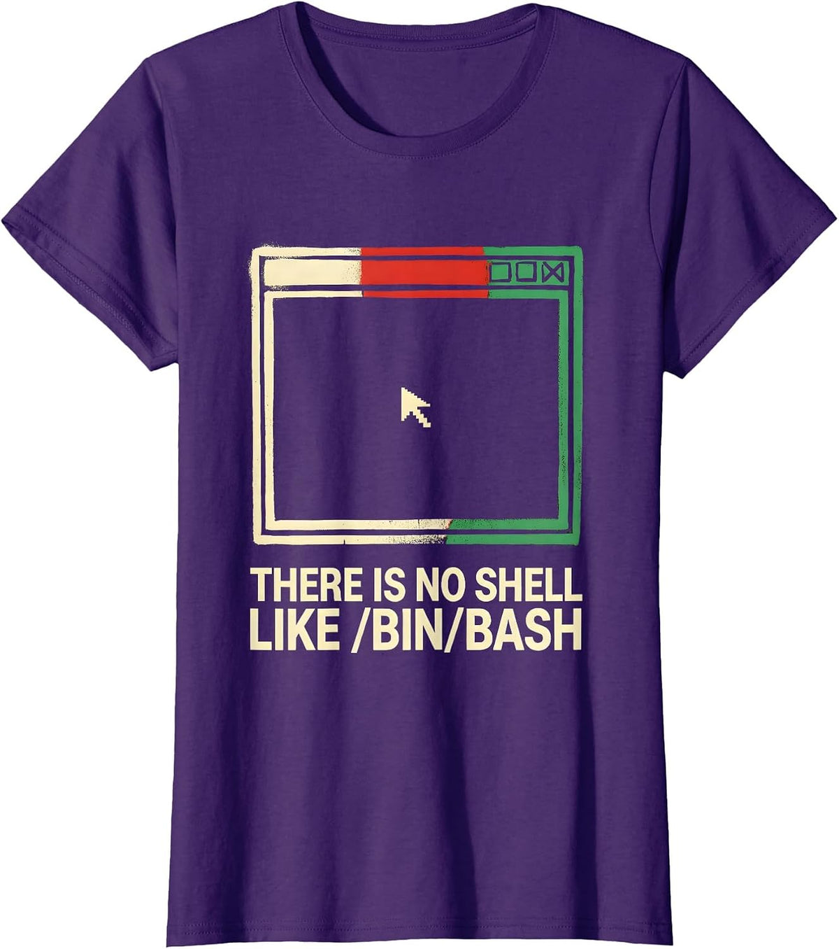 Women's There Is No Shell Like /bin/bash Funny Linux Developer T-Shirt - Purple