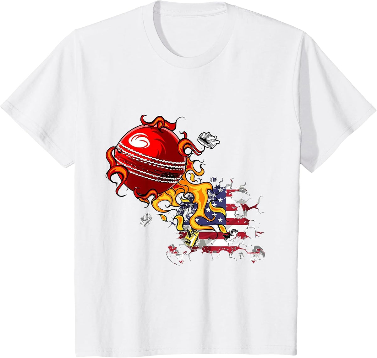 USA Cricket T-Shirt - White