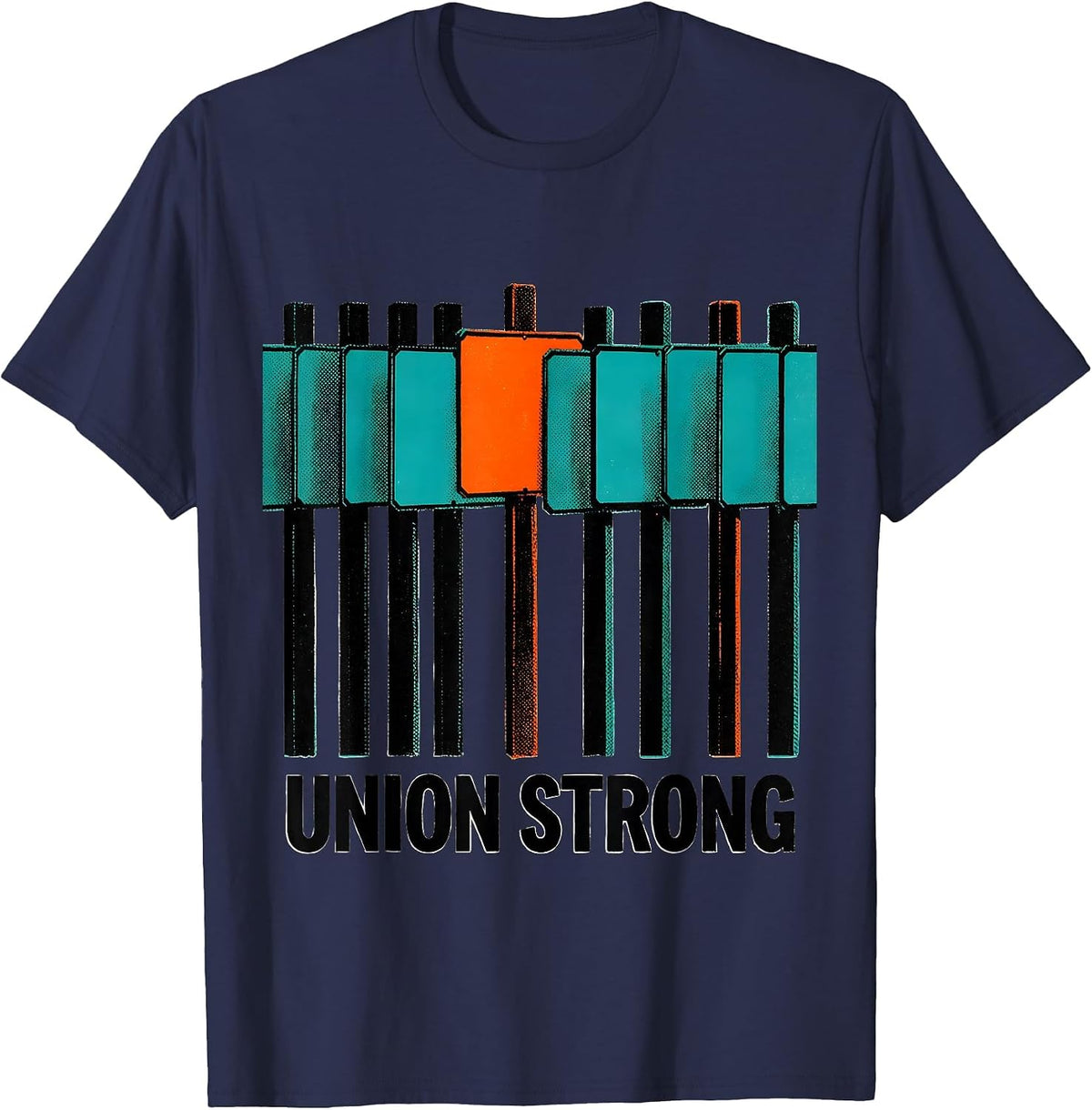 Men's Union Strong Labor Day Skilled Union Worker T-Shirt - Navy Blue