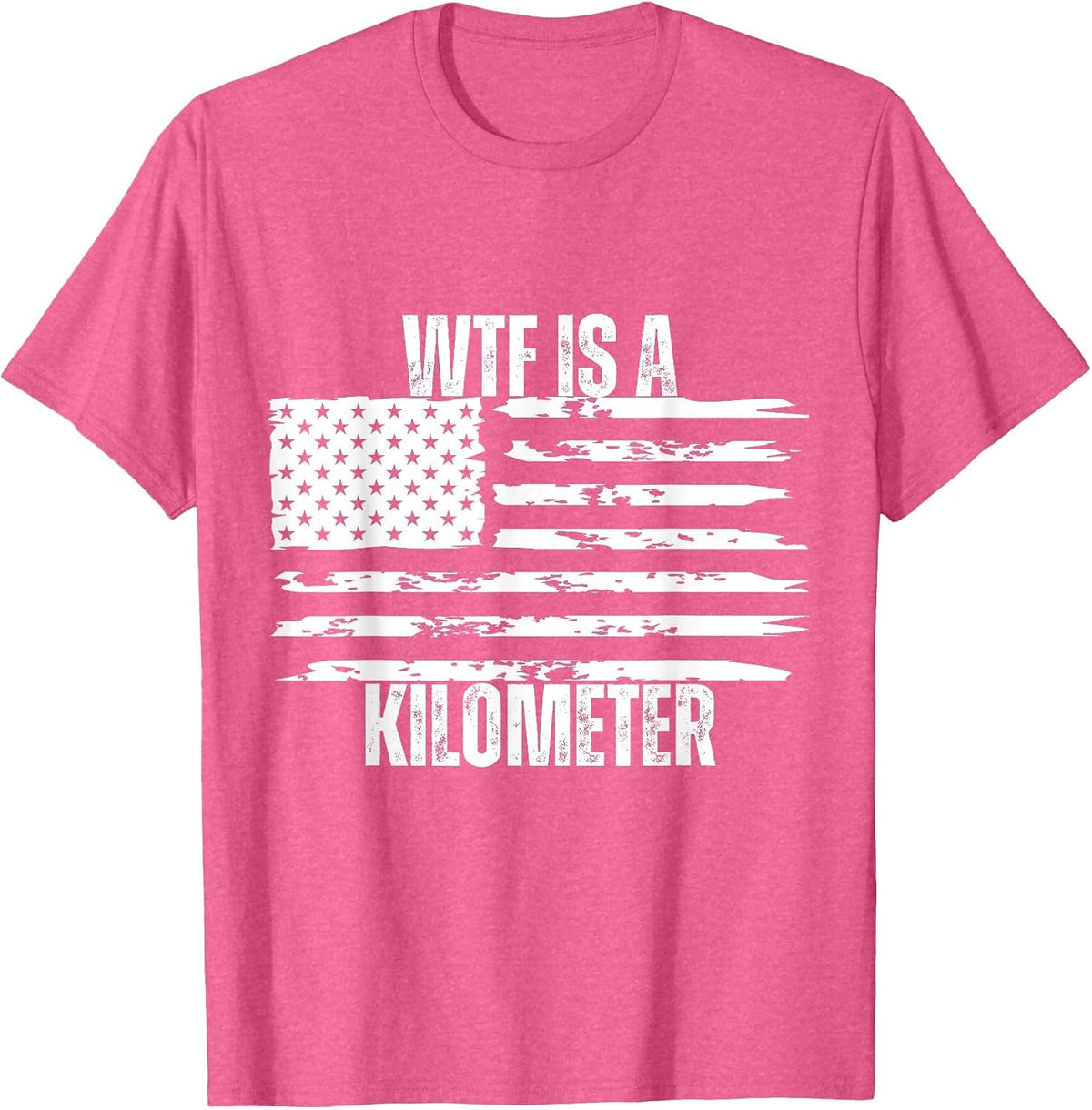 WTF is a Kilometer T-Shirt - Pink Heather