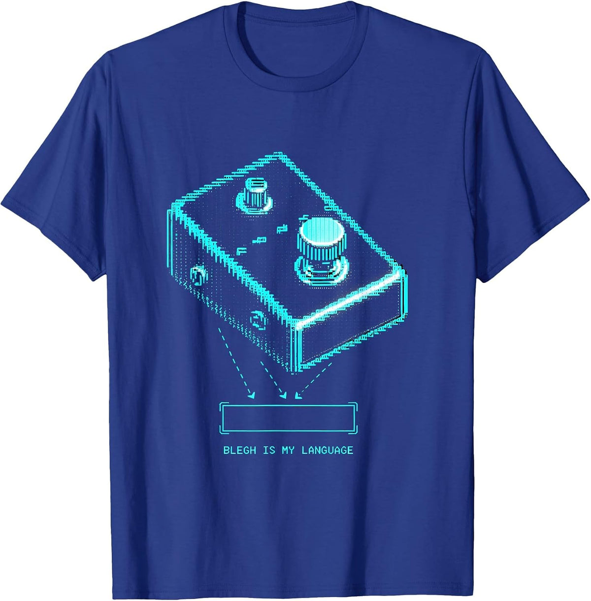 Blegh Is My Language Funny Heavy Metal Metalhead Humor T-Shirt - Royal Blue