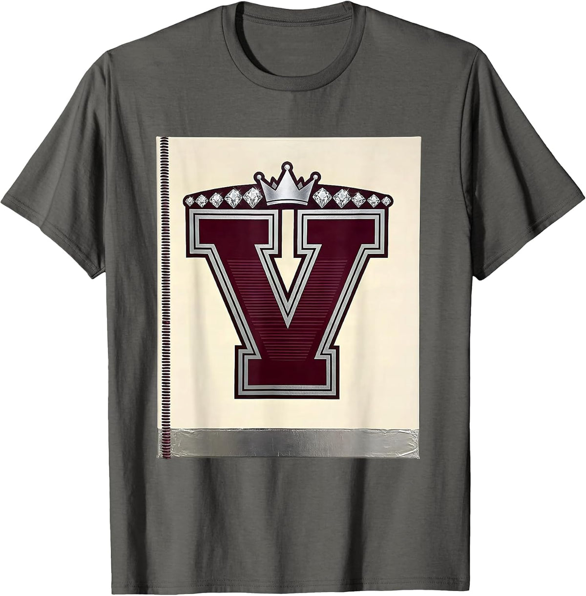 Volleyball Mom Clothesline Jersey Graphic T-Shirt - Asphalt Grey
