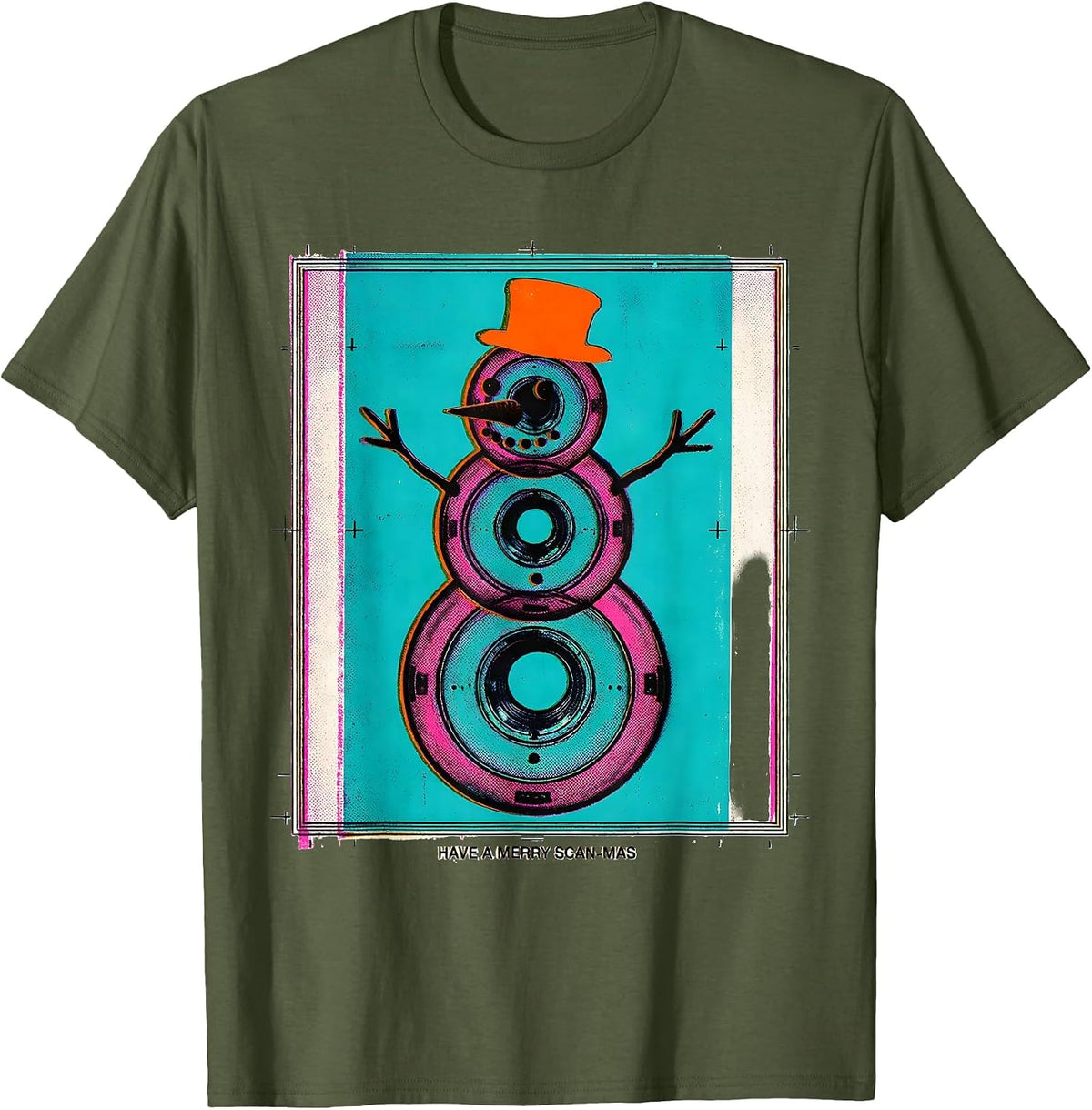 Have A Merry Scan-mas Radiology Tech Christmas Humor T-Shirt - Olive Green