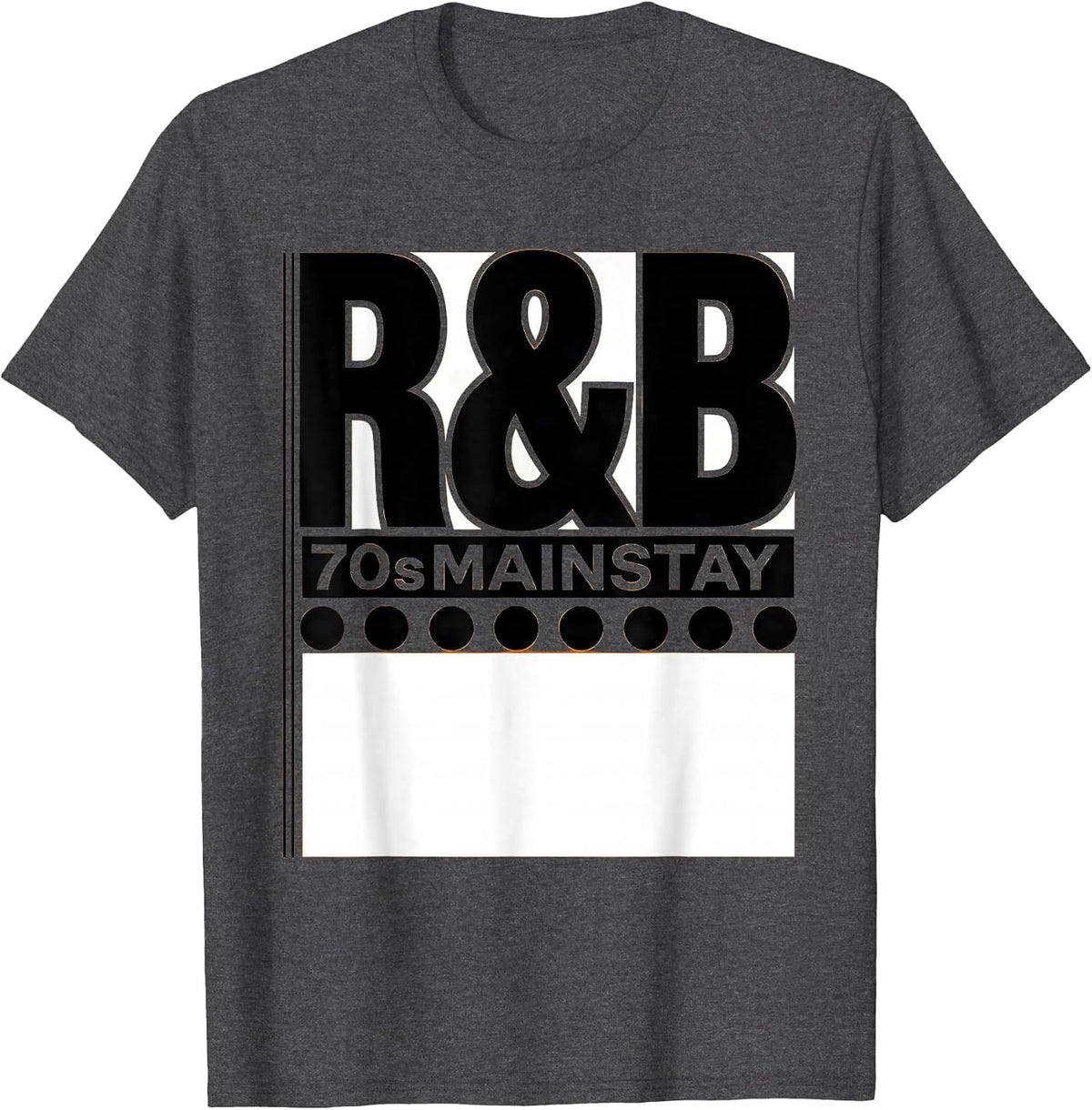 70s R&B Mainstay Retro Vintage Soul Music Fan T-Shirt - Dark Heather Grey