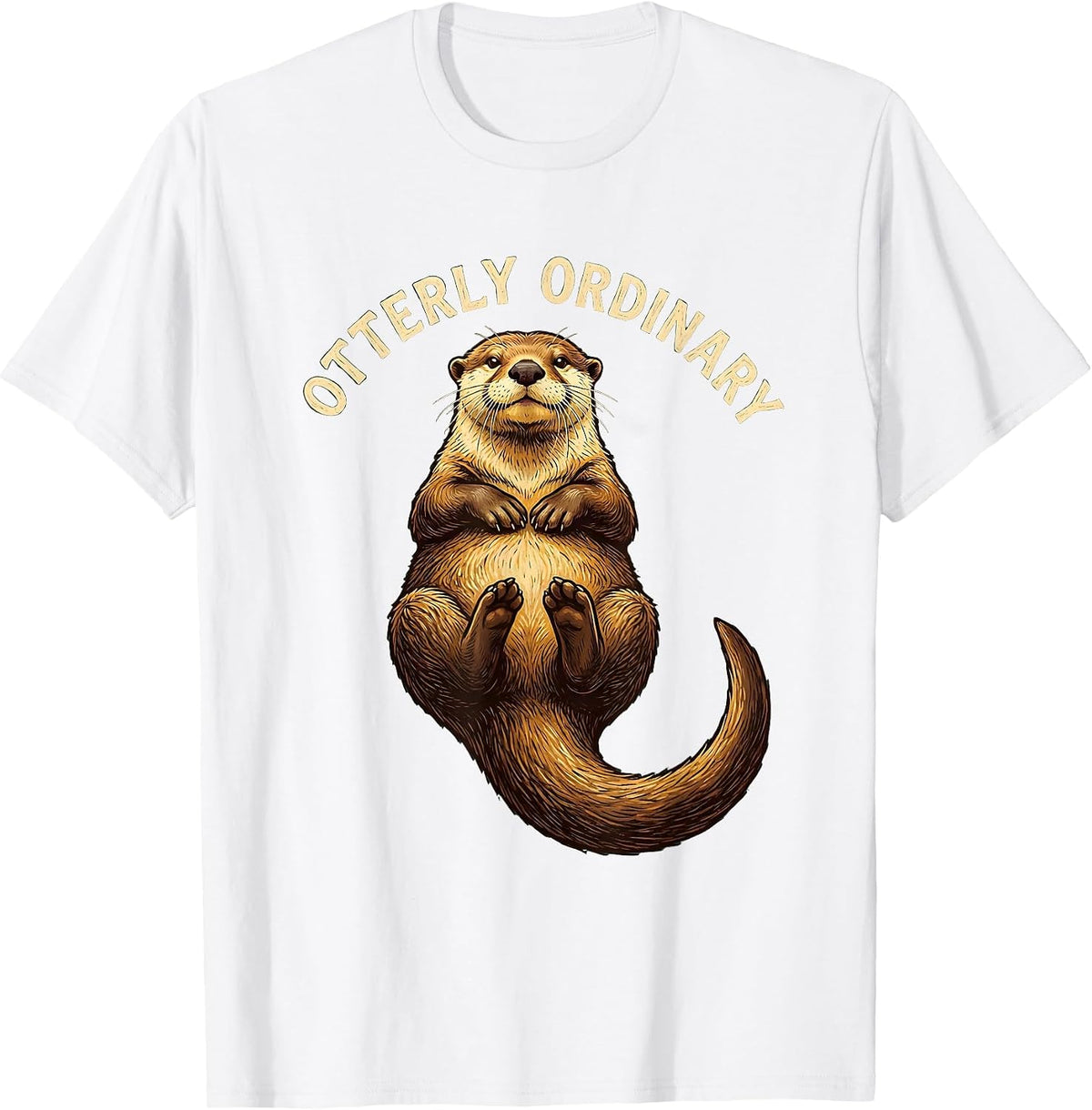 Men's Otterly Ordinary Funny Otter Lover Gift For Kids Teens T-Shirt - White