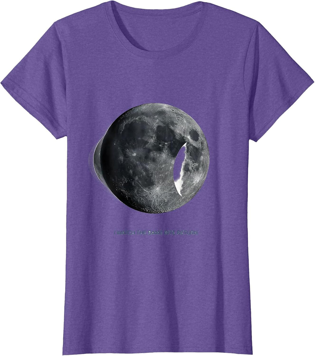 I Watch The Same Bite Return Editorial Conceptual Astronomy T-Shirt - Purple Heather