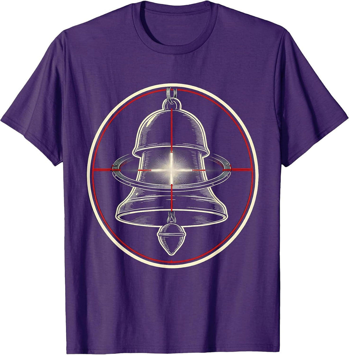 Exploded Christmas Bell Radiology Tech Humor T-Shirt - Purple