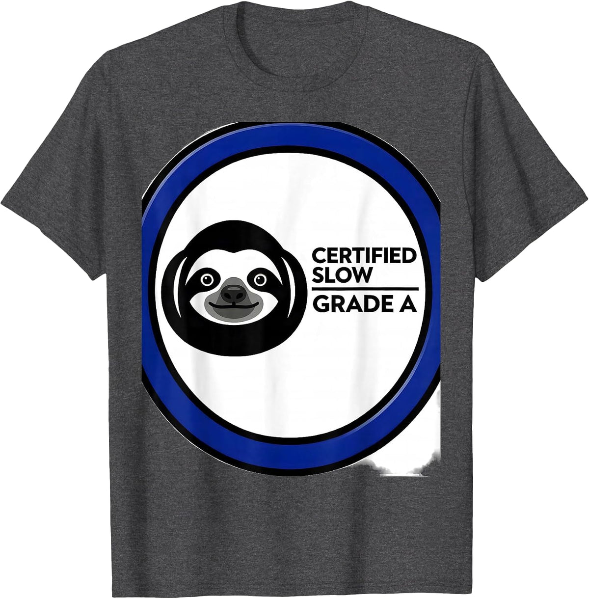Men's Certified Slow Grade A Funny Sloth Humor Gift T-Shirt - Dark Heather Grey