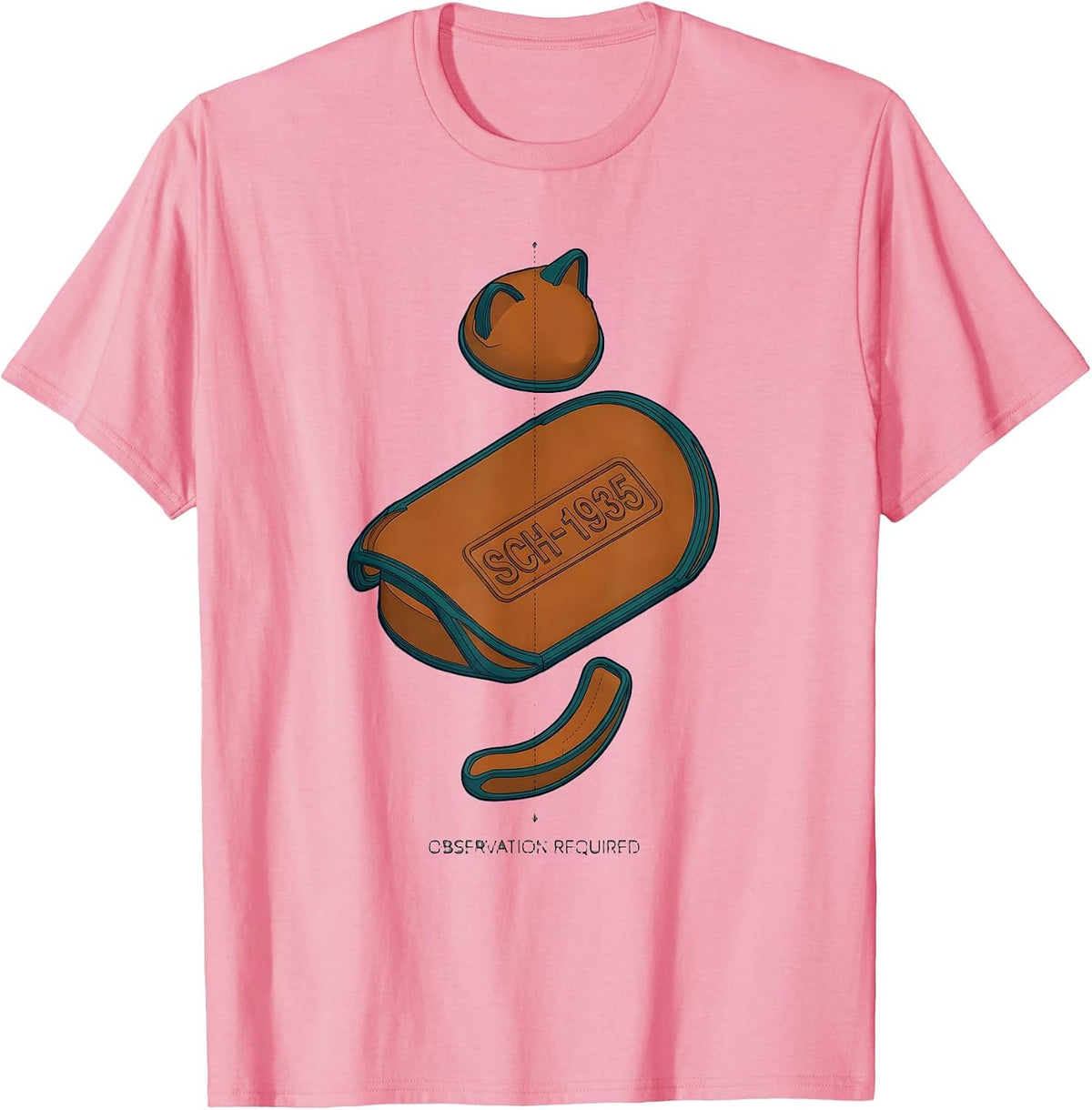 Observation Required Funny Quantum Physics Geek Humor T-Shirt - Pink