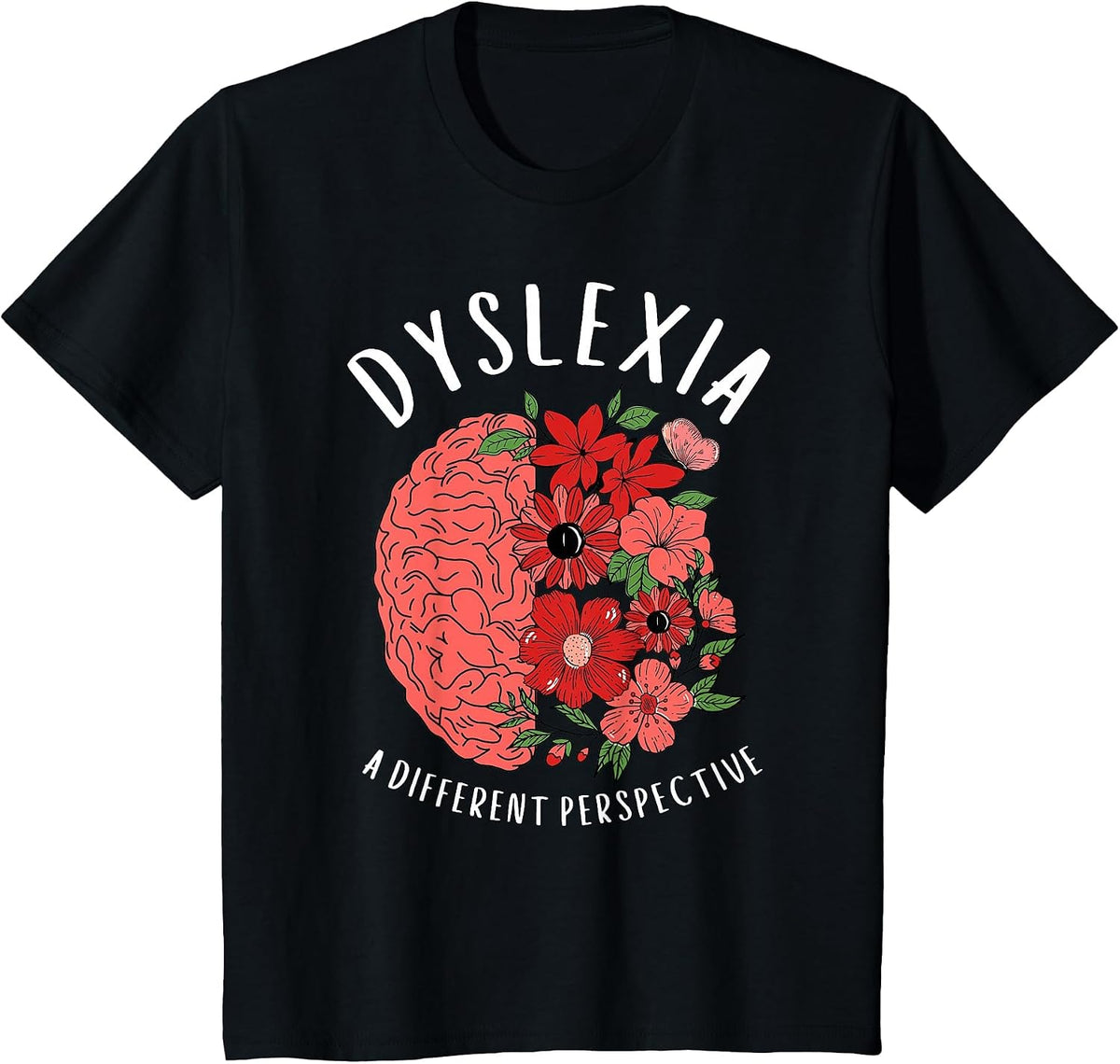 Dyslexia Awareness Dyslexia A Different Perspective Mom T-Shirt - Black