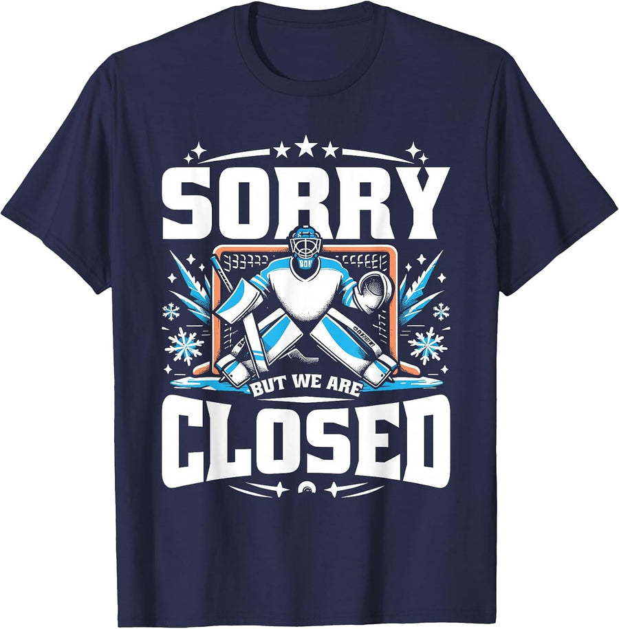 Ice Hockey Goalie | Goaltender | Funny Ice Hockey Goalie T-Shirt - Navy Blue