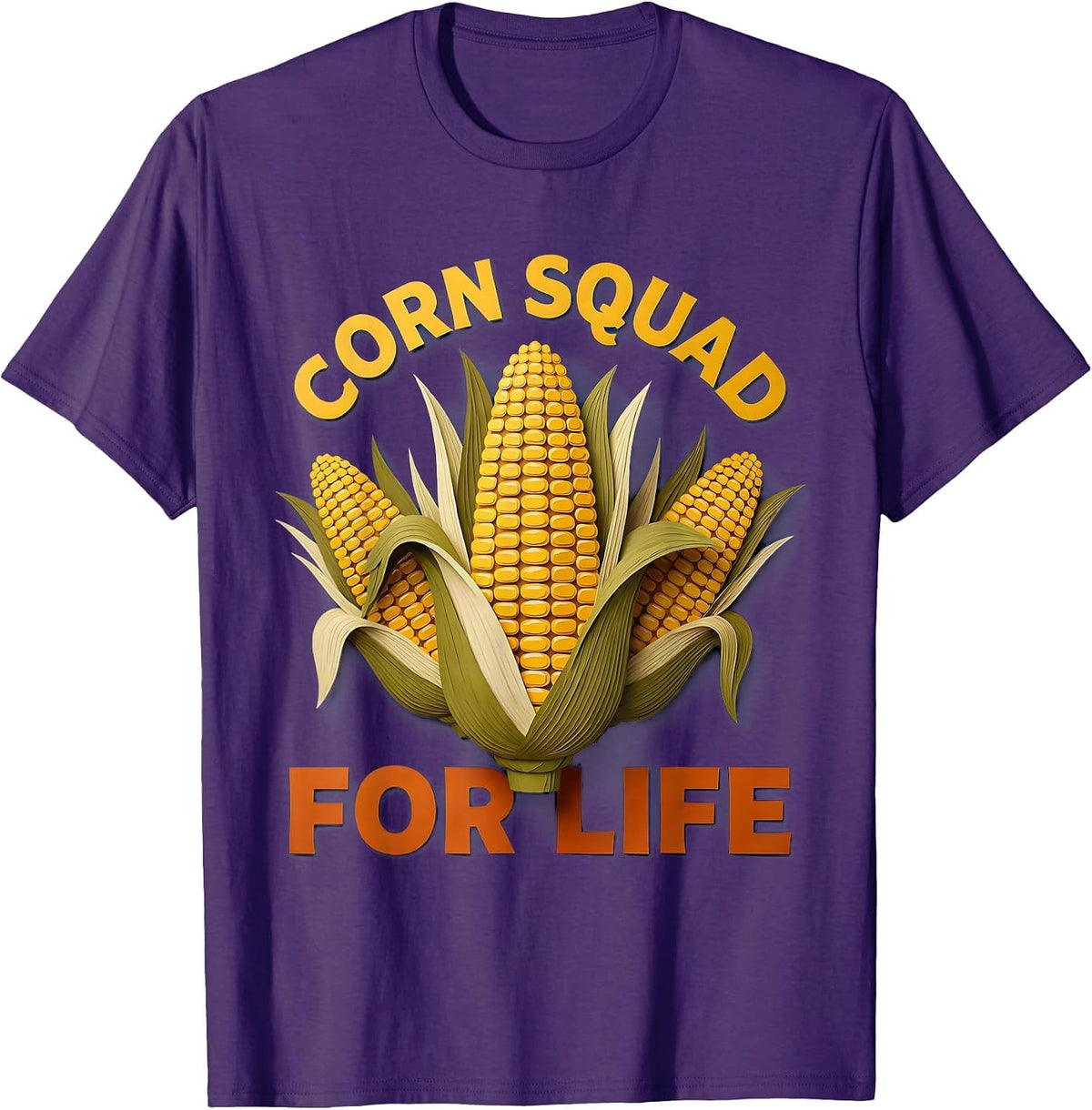 Men's Corn Squad For Life Funny Corn Lover Design T-Shirt - Purple