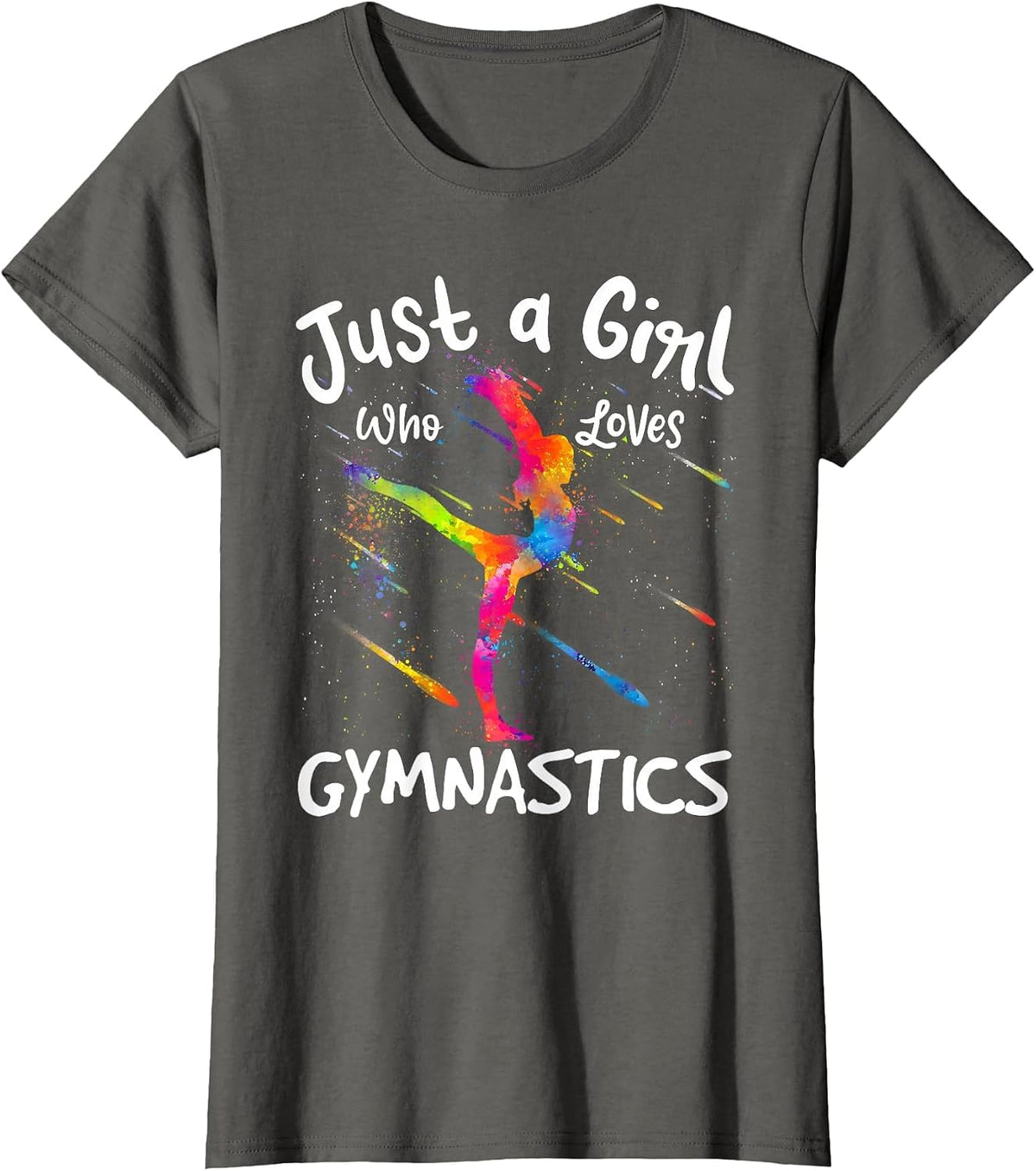 Just A Girl Who Loves Gymnastics Sport T-Shirt - Asphalt Grey