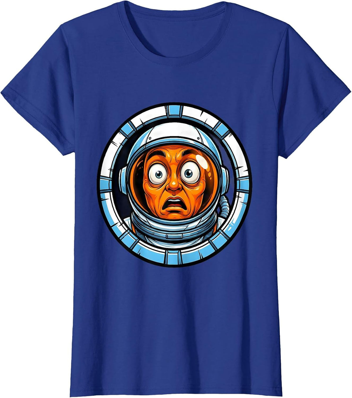 Women's Astronaut Helmet 67 Visor Reflection Graphic T-Shirt - Royal Blue
