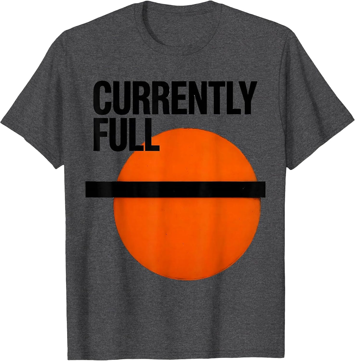 Currently Full Brutalist Lunar Cycle Astronomy Astrology T-Shirt - Dark Heather Grey