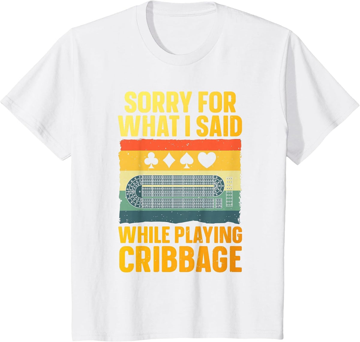 Funny Cribbage Art for Men Women Card Game Cribbage Player T-Shirt - White