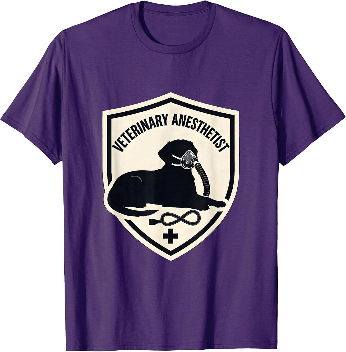 Veterinary Anesthetist Funny Vet Tech Gift Occupational T-Shirt - Purple