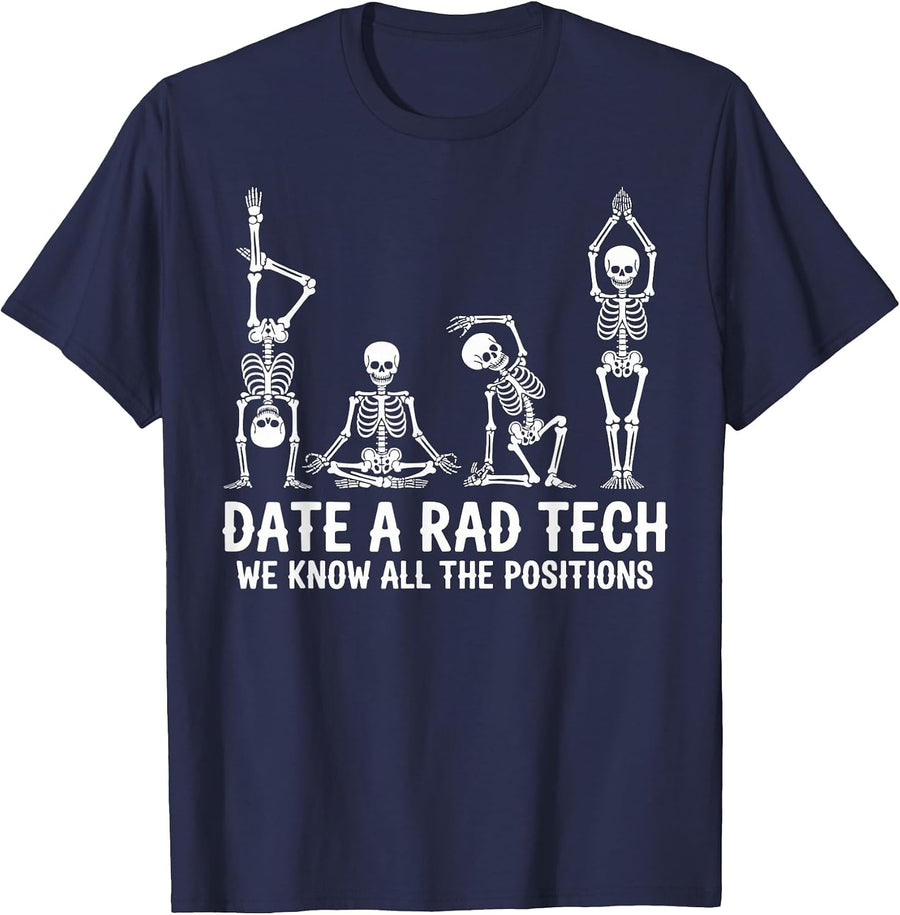 Date A Rad Tech Radiology Technician Radiology Radiologist T-Shirt - Navy Blue