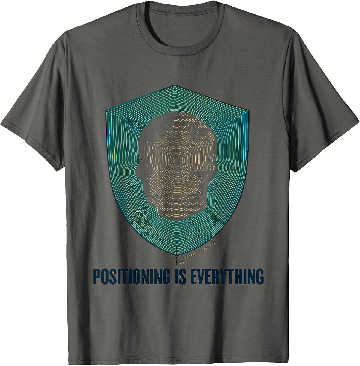 Positioning Is Everything Retro Rad Tech X-Ray Tech T-Shirt - Asphalt Grey