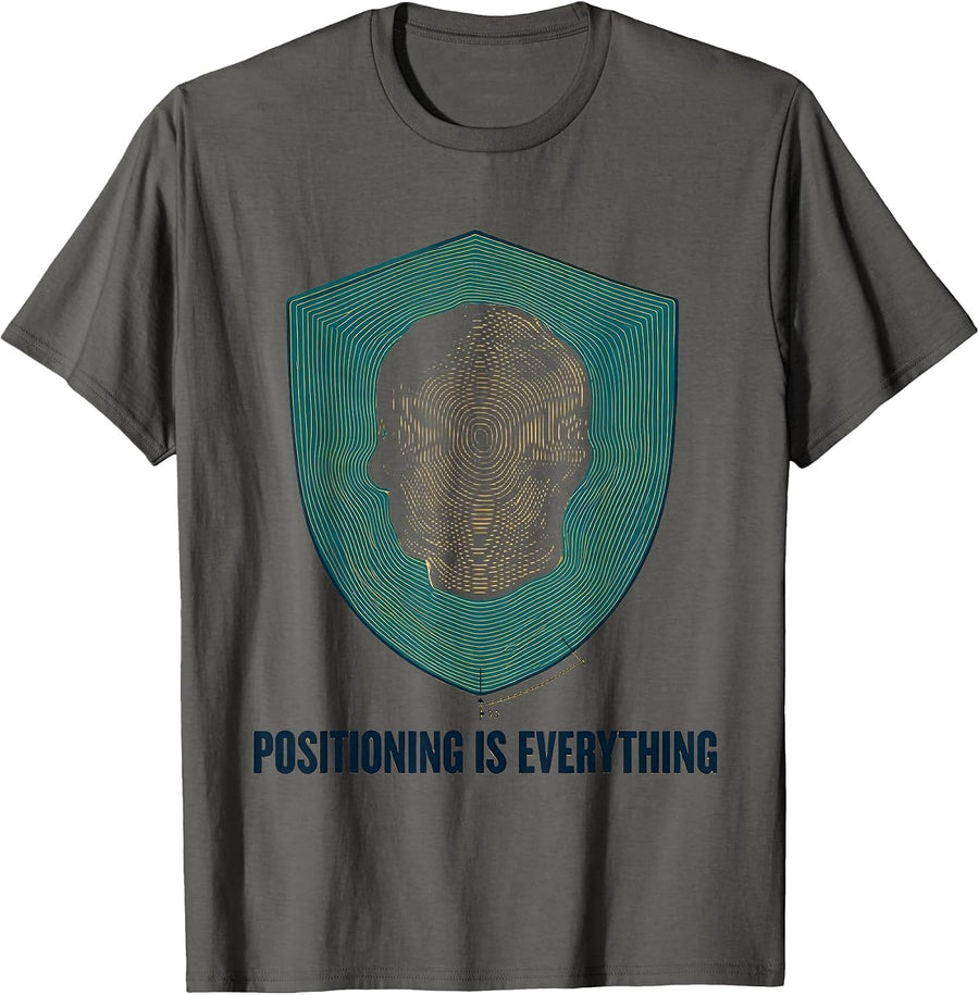 Positioning Is Everything Retro Rad Tech X-Ray Tech T-Shirt - Asphalt Grey