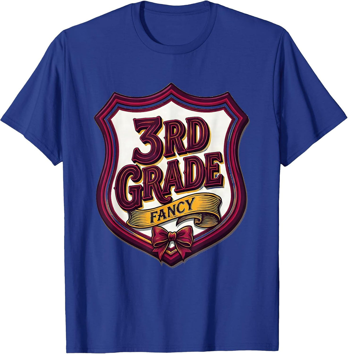 Men's 3rd Grade Fancy Coquette Bow Back to School Girl Teacher T-Shirt - Royal Blue