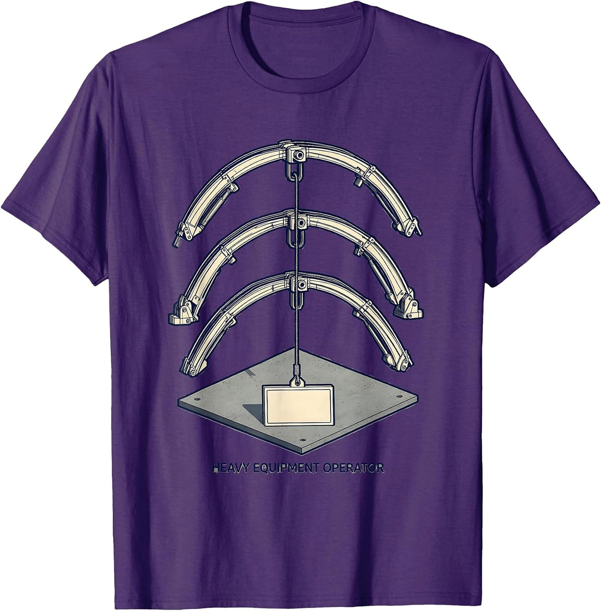 Crane Boom Operator Crude Construction Humor T-Shirt - Purple