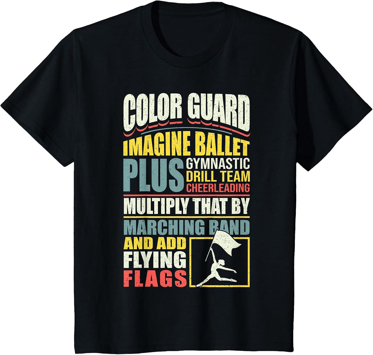Color Guard Marching Band Color Guard Skills T-Shirt - Black
